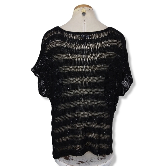 Eileen Fisher Sequin Chainmail Knit Top - Picture 7 of 12